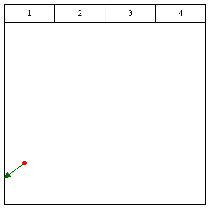 Ball tracking example involving specular reflection reasoning.